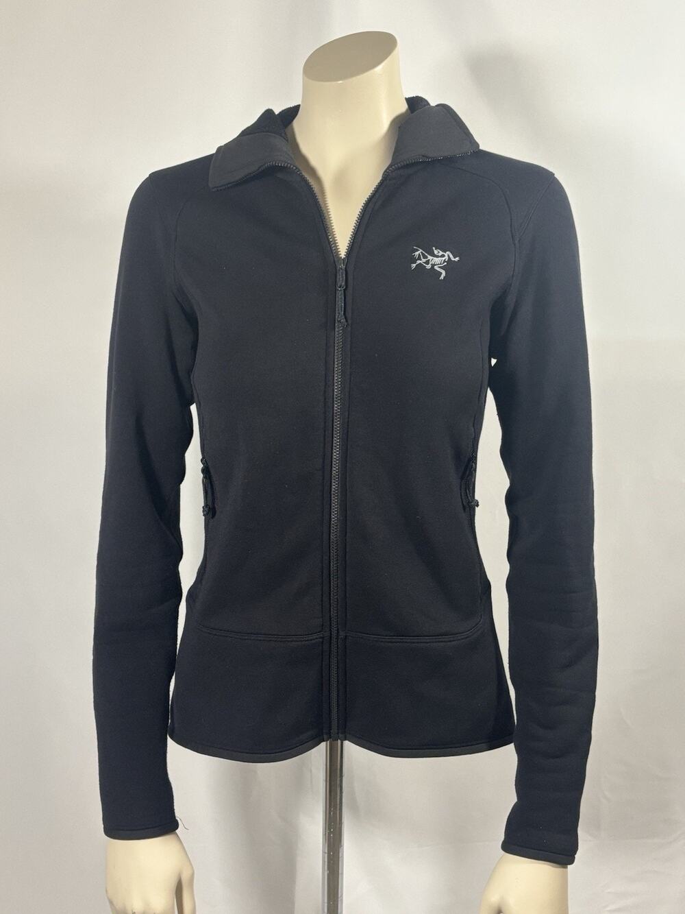 Arc'teryx Kyanite Hoody Stretch Fleece Black Women's Small Gorpcore EUC 19769